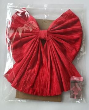 FIOCCO DIETRO PORTA IN VELLUTO ROSSO CON NASTRO 52X52CM