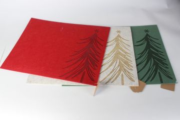 TOVAGLIETTA RETTANGOLARE IN PANNO CON DECORO NATALIZIO 40X30CM ASSORTITO