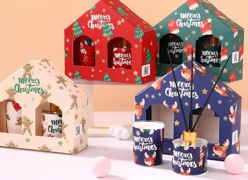 CONFEZIONE REGALO DIFFUSORE 50ML CON BACCHETTINI E CANDELA ASSORTITO