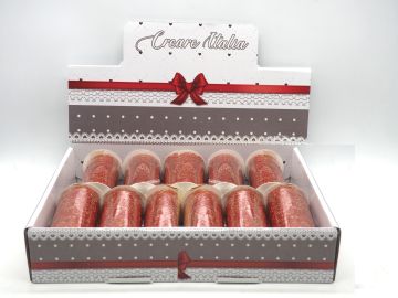 ROTOLO NASTRO IN RETE CON TRAMA ROSSA 11.25X270CM