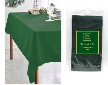 TOVAGLIA RETTANGOLARE IN VELLUTO VERDE 140X180CM