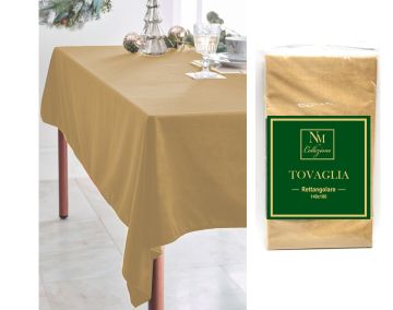 TOVAGLIA RETTANGOLARE IN VELLUTO ORO 140X180CM