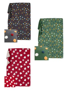 PLAID WOLLY 140X170CM IN TESSUTO EFFETTO LANA ASSORTITO