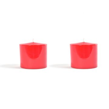 SET 2 CANDELE PILLAR LUCID ROSSE D. 4CM H. 5CM