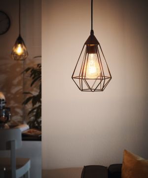 LAMPADARIO TARBES NERO 17.5X110CM - 1XE27 60W