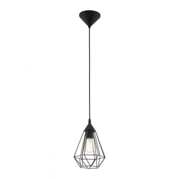 LAMPADARIO 1 LUCE TARBES NERO 17,5CM - 1X60W E27