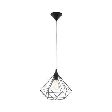 LAMPADARIO 1 LUCE TARBES NERO 32,5CM - 1X60W E27