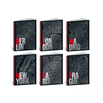 QUADERNO SPIRALE CITY RIGHE 1rigo ASSORTITO