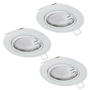 LAMPADA DA INCASSO LED PENETO BIANCO D. 8,7CM - 3000K 3X46W 3X400lm GU10