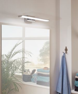 APPLIQUE A LED TABIANO CROMO E BIANCO 40X13CM  - 2X3.2W 4000K 2X600lm