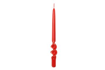 CANDELA SPIRALE H29 D2.2CM LUCIDA ROSSA