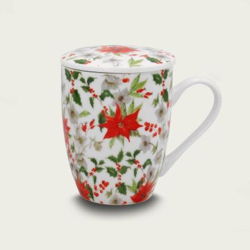 TISANIERA IN CERAMICA 320ML DECORO VISCHIO C/COPERCHIO