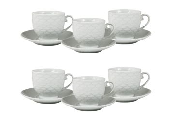 SET 6 TAZZINE DA CAFFE CON PIATTINO 90ML