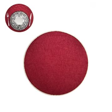 TOVAGLIETTA TONDA IN POLIESTERE DIAM. 38CM BORDEAUX