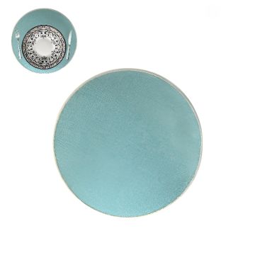 TOVAGLIETTA TONDA IN POLIESTERE DIAM. 38CM AZZURRA