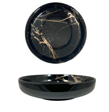 PIATTO FONDO MARBLE BLACK D 20CM