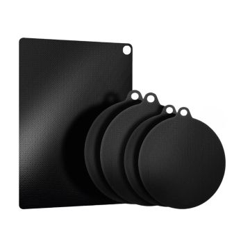 SET 5 TAPPETINI PROTEGGI PIANO AD INDUZIONE IN SILICONE NERO