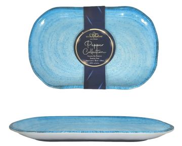VASSOIO IN MELAMINA BLU PEPPER 36X23 H 3CM