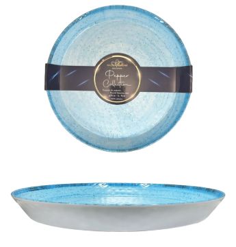 VASSOIO ROTONDO IN MELAMINA BLU PEPPER DIAM. 35 H 4CM