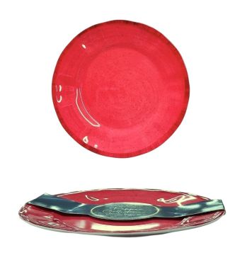 PIATTO PIANO IN MELAMINA RED PEPPER DIAM. 28CM
