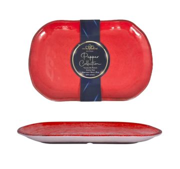 VASSOIO IN MELAMINA RED PEPPER 30X20 H 3CM
