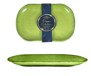 VASSOIO IN MELAMINA GREEN PEPPER 30X20 H 3CM