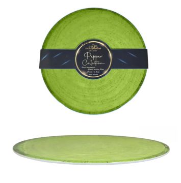 VASSOIO ROTONDO IN MELAMINA GREEN PEPPER DIAM. 35 H 2CM