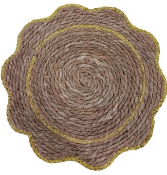 TOVAGLIETTA ROTONDA IN FIBRA DI MAIS DIAM. 40CM GIALLO