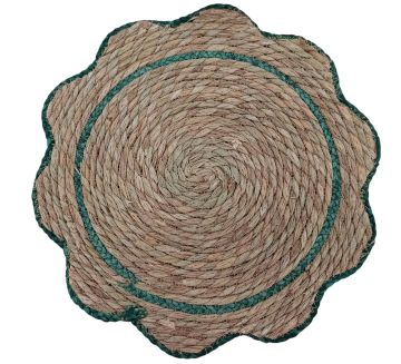 TOVAGLIETTA ROTONDA IN FIBRA DI MAIS DIAM. 40CM VERDE