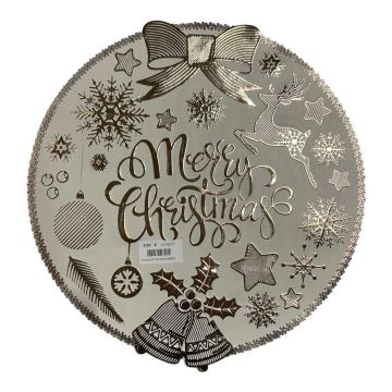 TOVAGLIETTA NATALIZIA MERRY CHRISTMAS CHAMPAGE D 38CM