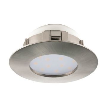 LAMPADA DA INCASSO LED PINEDA NICHEL SATINATO D. 7,8CM - 1X4.9W 460lm 3000K IP20 IP44