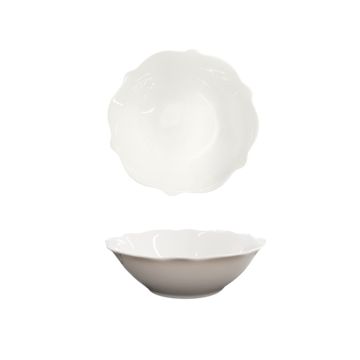 INSALATIERA IN PORCELLANA LINEA FESTONAT BLANC BIANCO DIAM. 23CM