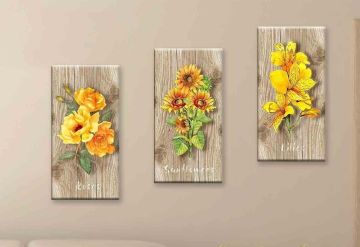 QUADRO SU TELA DAY SUNFLOWERS 38X75 CM ASSORTITO