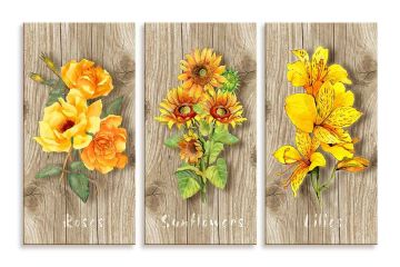 QUADRO DAY SUNFLOWERS 38X75CM ASSORTITO