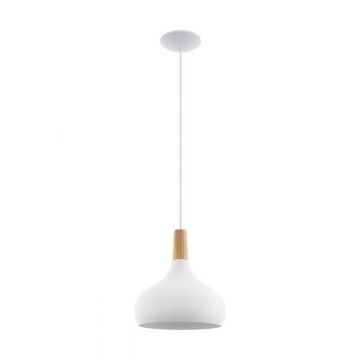 LAMPADARIO 1 LUCE SABINAR BIANCO/MARRONE 28CM - 1X60W E27