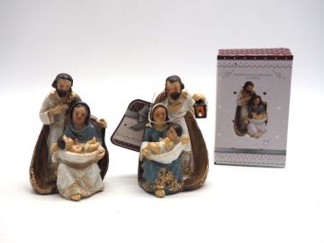 NATIVITÀ CON PROFILI ORO 6X9.5CM ASSORTITO