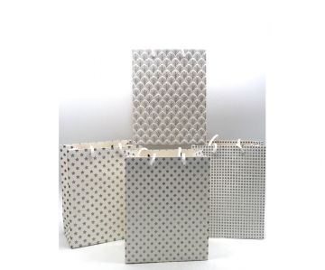 BORSA DI CARTA CON BRILLANTINI 26X12X32CM ASSORTITO