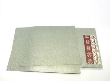 FOGLIO GOMMA EVA ARGENTO GLITTERATO 60X40CM