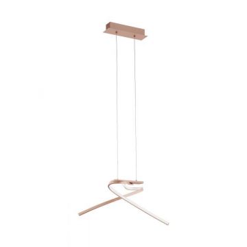 LAMPADARIO 2 LUCI A LED PALOZZA ROSA L70.5 H110CM - 2X1500lm 3000K 2X11W