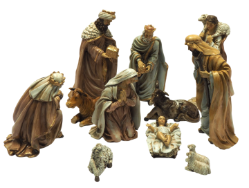 SET 11PZ PERSONAGGI PRESEPE H 29/14X22CM COLORE TENUE