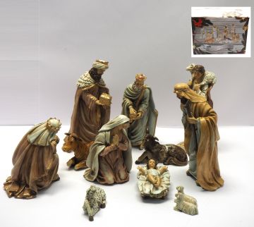 SET 11PZ PERSONAGGI PRESEPE H 29/14X22CM COLORE TENUE