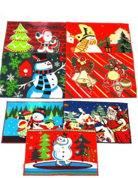 TAPPETO DISEGNO NATALIZIO 60X40CM ASSORTITO