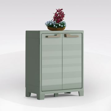 ARMADIO MOD. PLANET OUTDOOR IN RESINA CM 80X44 H. 100 GRIGIO/VERDE