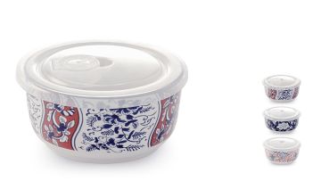 CONTENITORE SAKURA CON COPERCHIO ASSORTITO D 11 H 6CM