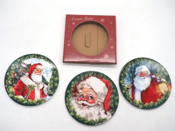 SOTTOPENTOLA ROTONDO D  15.8CM CON DECORO BABBO NATALE ASSORTITO