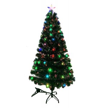 ALBERO FIBRA OTTICHE H 90CM 80TIPS C/SPINA 40 LUCI MULTICOLOR