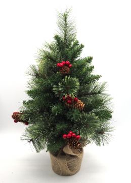 ALBERO PINO C/BACCHE B JUTA H 60CM 72TIPS