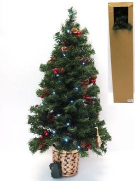 ALBERO FUORI PORTA A LED CON 20 LUCI FREDDE E 127 PUNTE H. 90CM