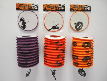 LATERNA HALLOWEEN CARTA/ PENDENTE H25XD15CM