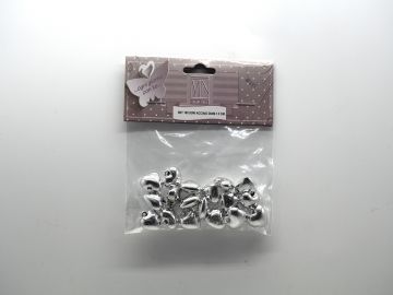 SET 18 CUORI LUCENTI COLOR ARGENTO D. 1.5CM